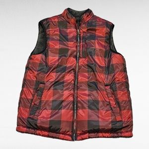 Original Weatherproof Vintage Red Plaid Men's Reversible Vest Size Medium